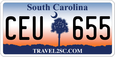 SC license plate CEU655