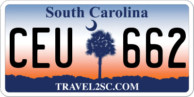SC license plate CEU662