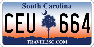 SC license plate CEU664