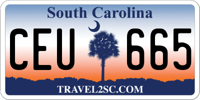 SC license plate CEU665