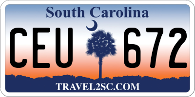 SC license plate CEU672