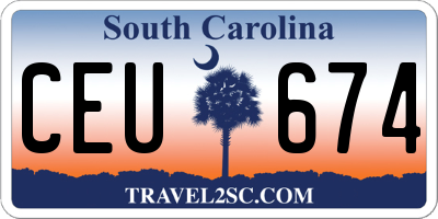 SC license plate CEU674