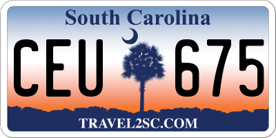 SC license plate CEU675