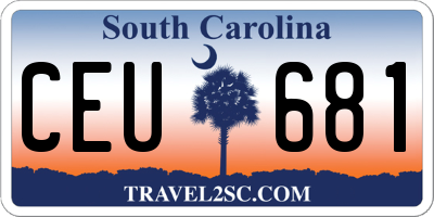 SC license plate CEU681