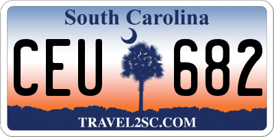SC license plate CEU682