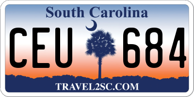 SC license plate CEU684