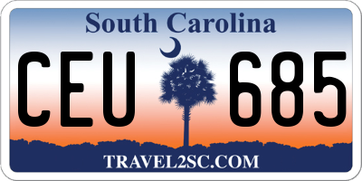 SC license plate CEU685