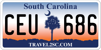 SC license plate CEU686