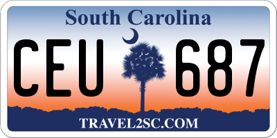 SC license plate CEU687