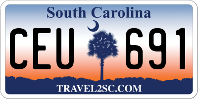SC license plate CEU691