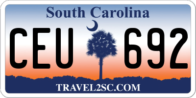 SC license plate CEU692