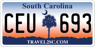 SC license plate CEU693