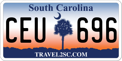SC license plate CEU696