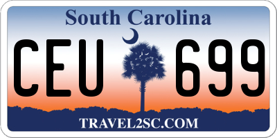 SC license plate CEU699