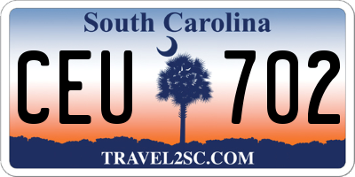 SC license plate CEU702