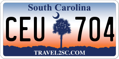 SC license plate CEU704