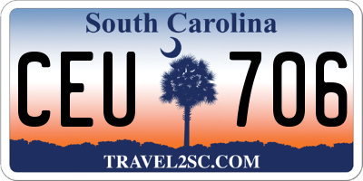 SC license plate CEU706