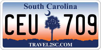 SC license plate CEU709