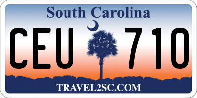 SC license plate CEU710