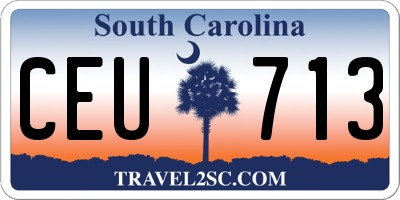 SC license plate CEU713