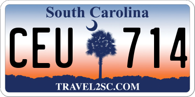 SC license plate CEU714