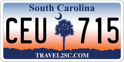 SC license plate CEU715