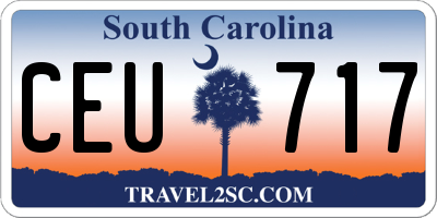 SC license plate CEU717