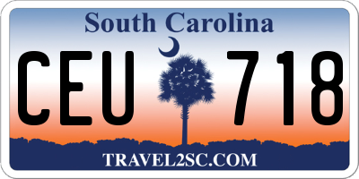 SC license plate CEU718