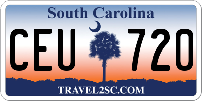 SC license plate CEU720