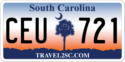 SC license plate CEU721