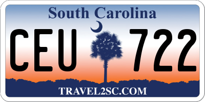 SC license plate CEU722