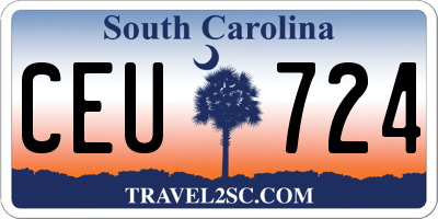 SC license plate CEU724