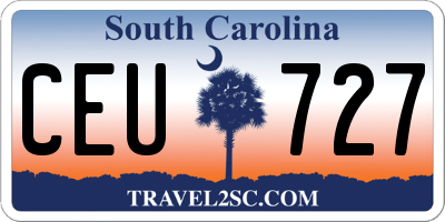 SC license plate CEU727
