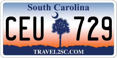 SC license plate CEU729