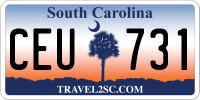 SC license plate CEU731