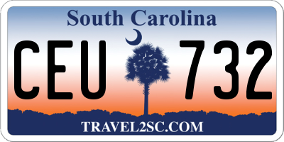 SC license plate CEU732