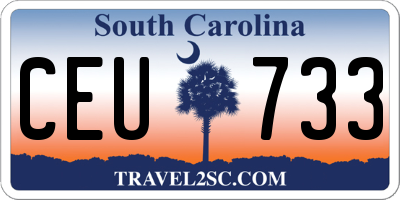 SC license plate CEU733