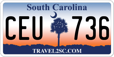 SC license plate CEU736