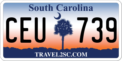 SC license plate CEU739
