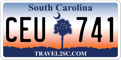 SC license plate CEU741