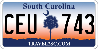 SC license plate CEU743