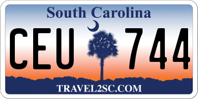 SC license plate CEU744