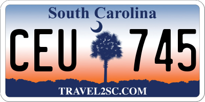 SC license plate CEU745