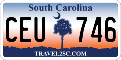 SC license plate CEU746