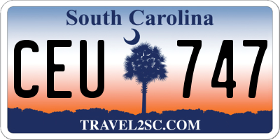 SC license plate CEU747