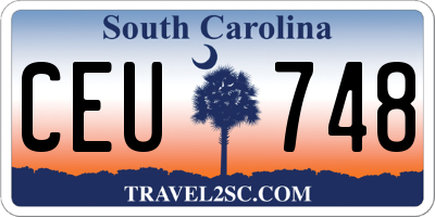 SC license plate CEU748