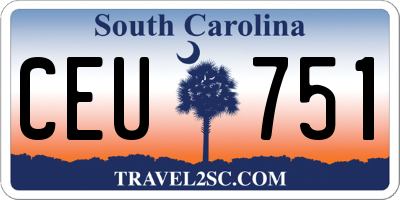 SC license plate CEU751