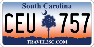 SC license plate CEU757