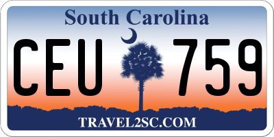 SC license plate CEU759