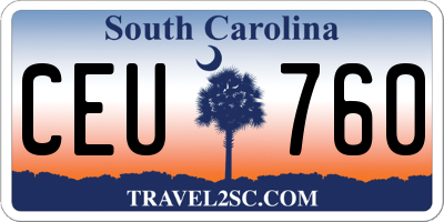 SC license plate CEU760